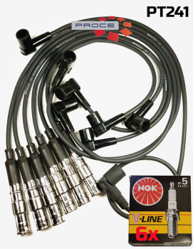 Zündkabel + Zündkerzen NGK Mercedes W201 190 W124 W126 R129 W463 260 300 M103