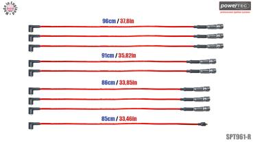 Preview: Zündkabel rot Mercedes R107 SL W126 C126 380 500 3,8 5,0