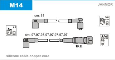 Zündkabel Mercedes W116 R107 450 SL SLC SE - rot