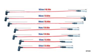 Zündkabel rot + Zündkerzen Mercedes W201 190 W124 W126 R129 W463 260 300 M103