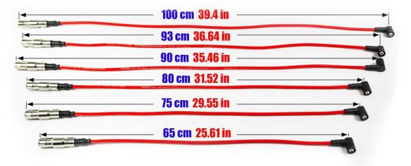 Zündkabel rot VW Golf 2,8/2,9L VR6 ab Bj. 94 Ruhende Zündung PowerTEC