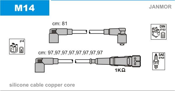 Zündkabel Mercedes W116 R107 450 SL SLC SE - rot