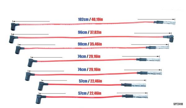 Zündkabel Mercedes W201 190 W124 W126 R129 W463 260 300 M103 ROT 8mm